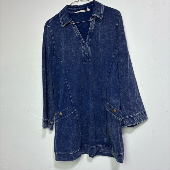 Soft Surroundings Tops - Soft Surroundings Blue Denim Tunic Shirt Dress Stretch Medium